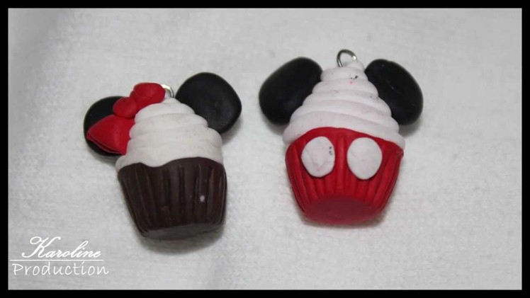 Minnie And Mickey Mouse Cupcakes||Polymer Clay