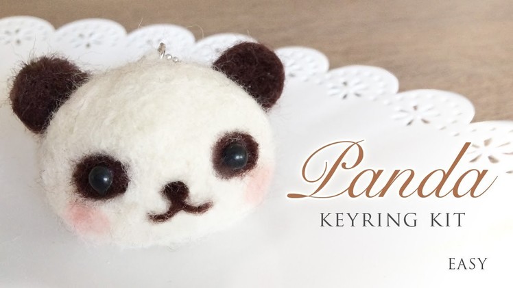 Panda Keyring Kit - Needle Felt Tutorial with ASMR