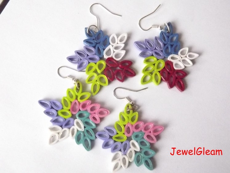 Paper Quilled Star Earrings Tutorial