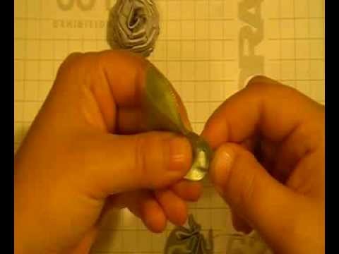 PERFECT ribbon leaf & micro mini rosebud.rosette tutorial