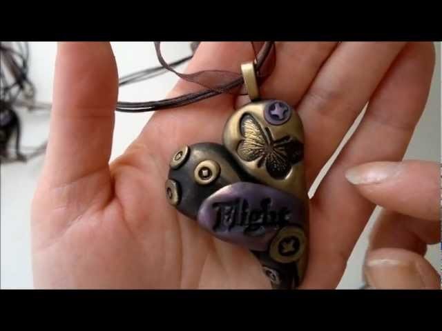 Polymer clay pendants and how to clips. 