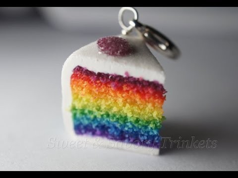 Rainbow Cake Tutorial, Miniature Food Tutorial, Polymer Clay Food Tutorial