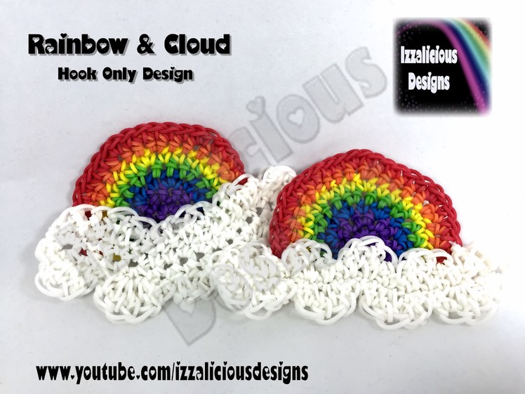 Rainbow Loom - Rainbow & Cloud Charm - Hook Only (Loom-less.Loomless) Design