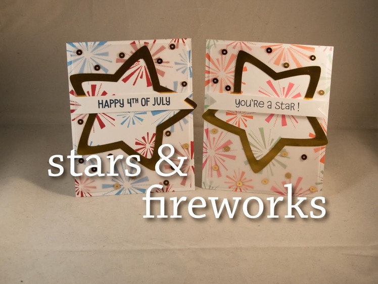 Stars and Fireworks - Vellum Frames and Lawn Fawn Stackables