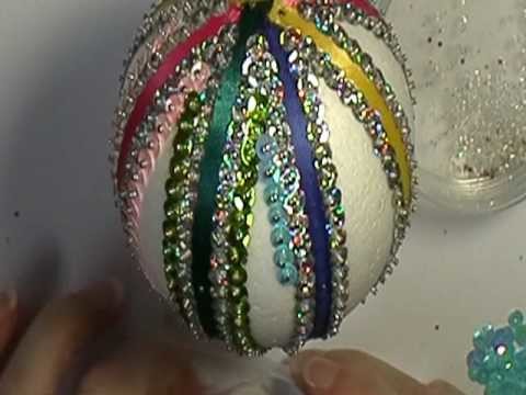 "Celebration" Sequined and Glittered Christmas Ornament