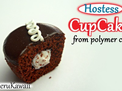 Hostess Cupcake Inspired Charm - Polymer Clay Tutorial
