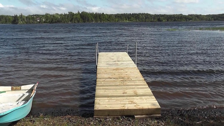 How to build a floating dock using barrels.   detailed step by step instructions