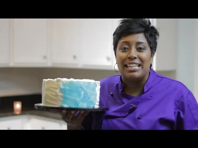 How to Decorate a Blue Pool Water Cake With Gel : Cake Decorating