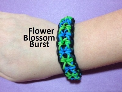How to Make a Flower Blossom Burst Bracelet on the Rainbow Loom - Original Design