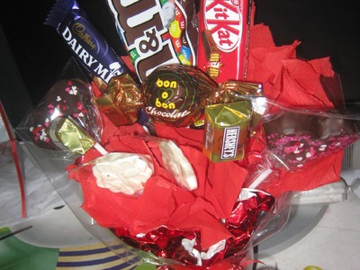 How to make chocolate & candy bouquet.