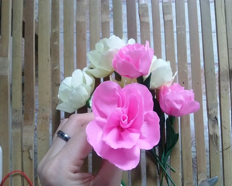 [How to make] miniature rose paper flower tutorial - Hướng dẫn làm hoa hồng tỉ muội