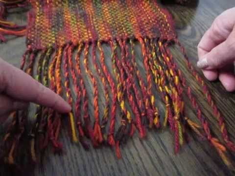 Making a fringe on Linen Stitch Scarf - Part 3