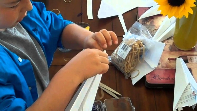 Making a Rubber Band Powered Paper Airplane