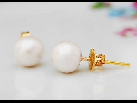 Pearls earrings and ring using polymer clay!