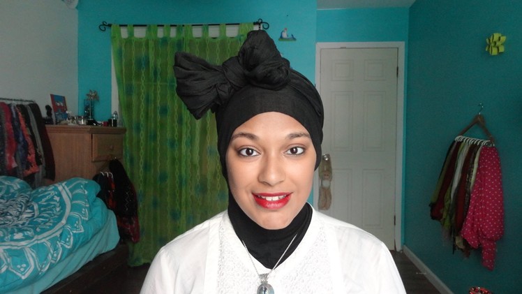 Bow Scarf Turban. Hijab. Headwrap Tutorial