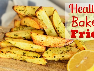 How to Make Healthy Oven Baked Potato Fries or Chips + Guacamole Dip ♡ Vegan Recipes