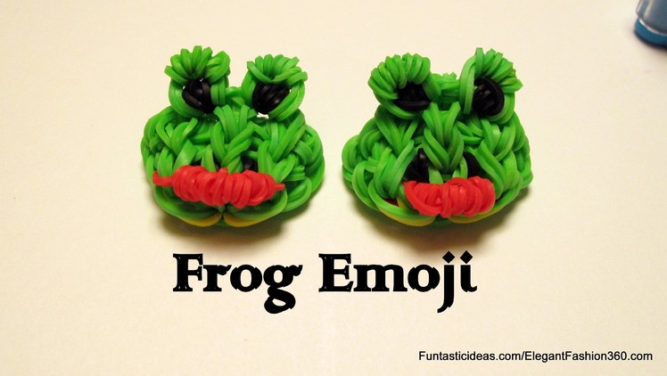 Rainbow Loom Frog Emoji.Emoticon charm - How to