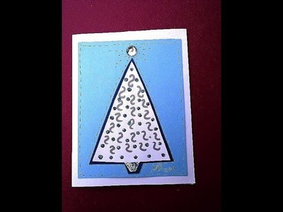 SQUIGGLY CHRISTMAS TREE CARD, card making