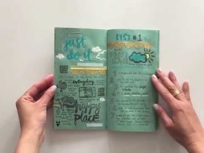 Writing.Drawing with White Watercolors in a Midori Traveler's Notebook