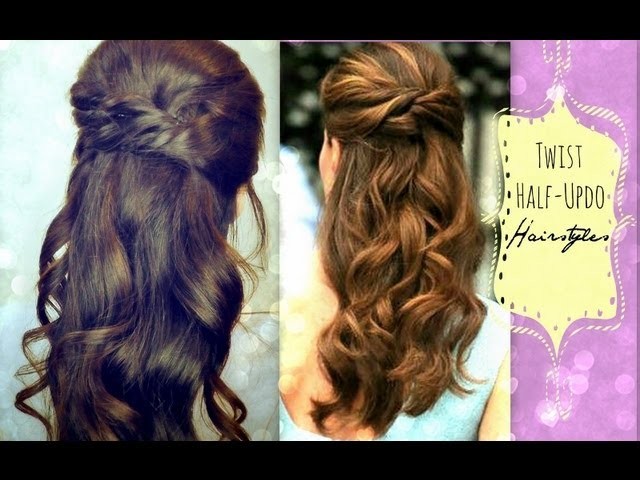 ★CUTE HAIRSTYLES HAIR TUTORIAL WITH TWIST-CROSSED CURLY HALF-UP UPDOS PONYTAIL FOR MEDIUM LONG HAIR