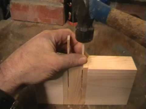 DIY Exterior Door making How to,  part 3. Fox Wedges explained, fox wedging a tenon joint