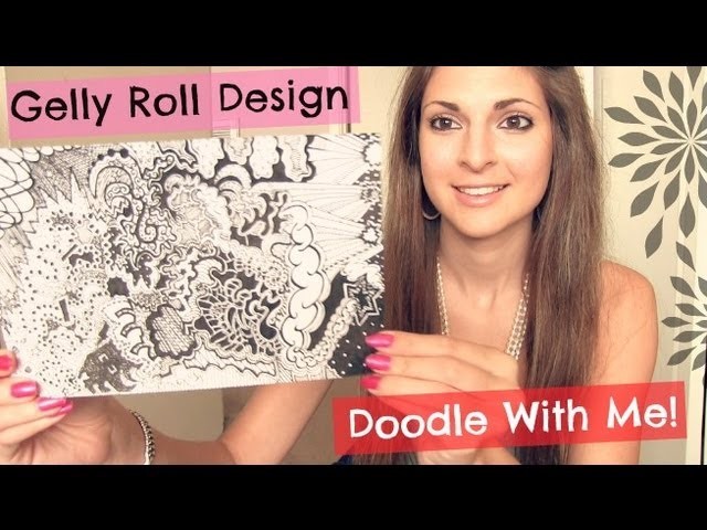 Doodle With Me! Time Lapse. Gelly Roll Design. Abstract Drawing.