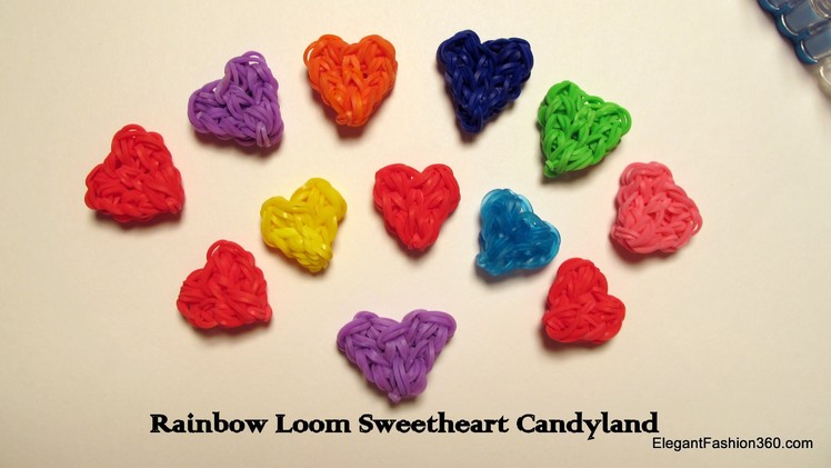 Rainbow Loom Heart Charms - Heart Shaped Candy : How to