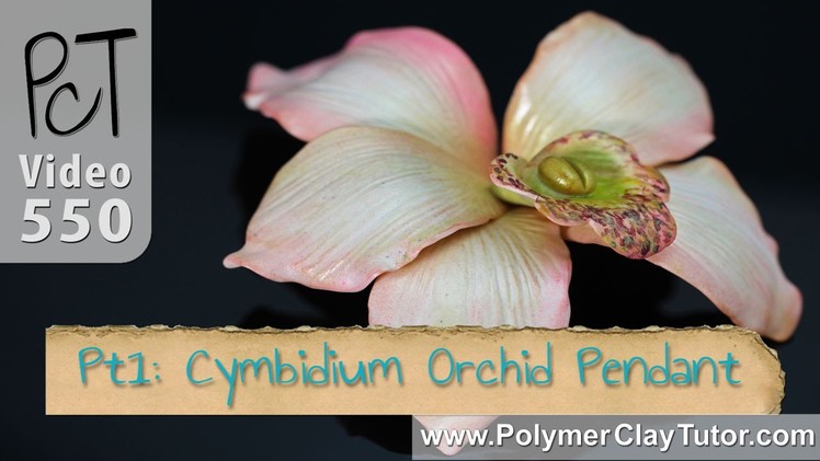 Sculpted Polymer Clay Cymbidium Orchid Pendant (Intro)