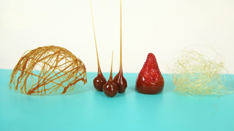 CARAMEL DECORATION- HOW TO MAKE SUGAR CAGE, CARAMELIZED NUTS AND PULLED SUGAR
