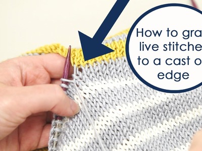 How to Graft Live Stitches to a Cast On Edge