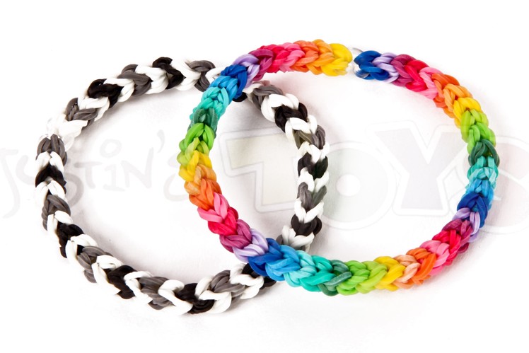 How to make a Classic Single Double Capped.Looped Rainbow Loom Bracelet
