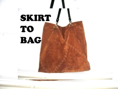 How to make a leather tote bag from a skirt. DIY Bag Vol 6