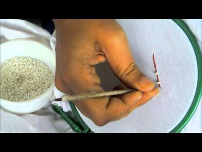 How to Stitch Pearls Chain in Aari or Maggam work