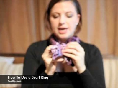 How To Use A Chaine D'Ancre Scarf Ring & Silk Scarf Tutorial - www.ScarfTips.com