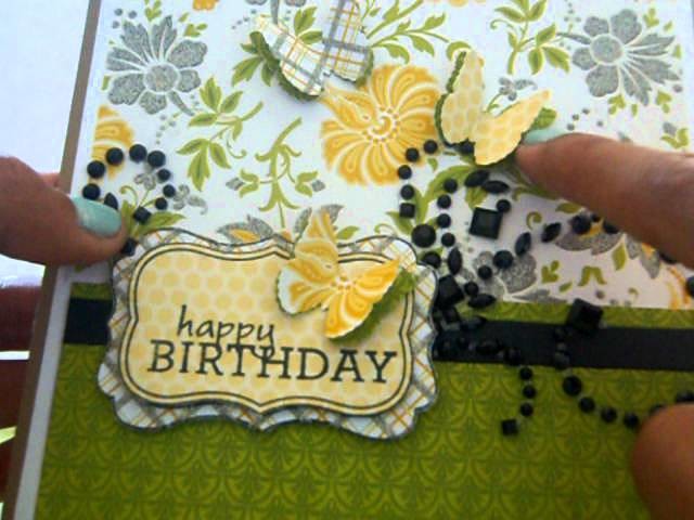 Lemon Flower Birthday Card and LO using Scraps :)