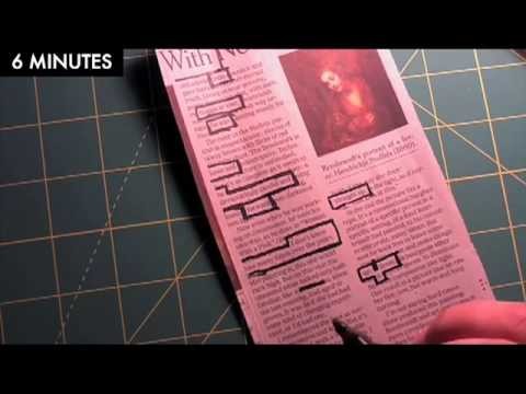 Making a newspaper blackout poem (time-lapse video)