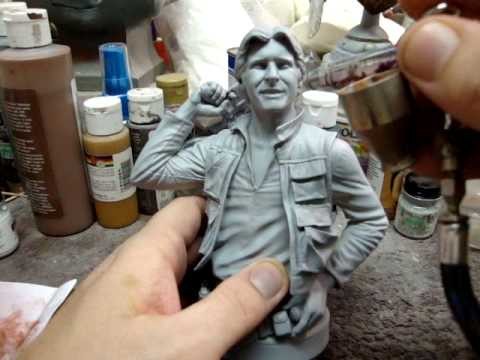 Resin Kit Painting- Han Solo Bust tutorial part 1