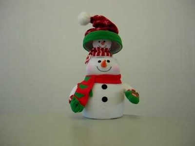 Christmas Snowman with Baby in Hat