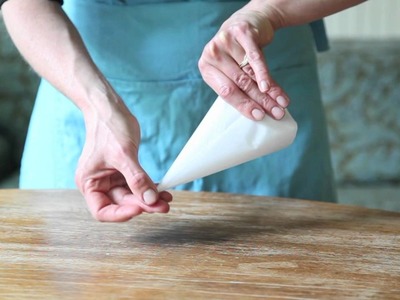 How to Fold a Parchment Pastry Bag