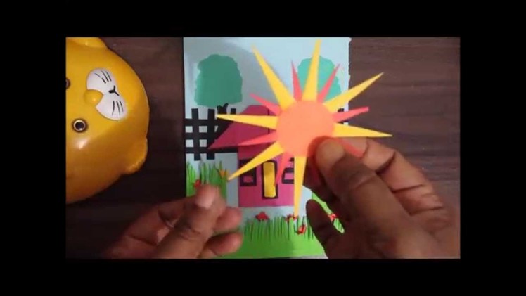 How to make a paper folding greeting card