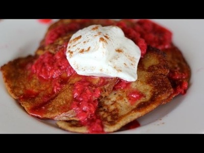 How-To Make Gluten Free Almond Pancakes With Raspberry Sauce - Recipe