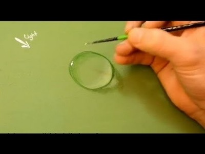 How to paint a water drop in Acrylics.
