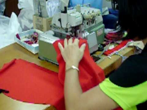 How to Sew a Cuff (Grip) onto a Polo Shirt - Maxtex.com.my - Apparel Manufactoring - Factory Video