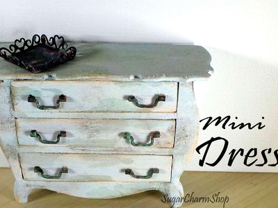 Miniature Furniture; Vintage Dresser Tutorial - Dolls.Dollhouse