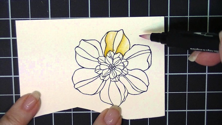 Watercoloring made easy with Stampin' Up! blender pens and markers.