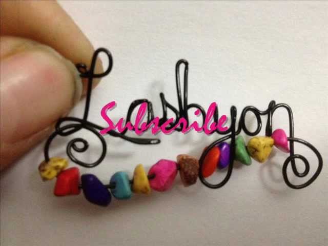Wire Writing Name Pendants