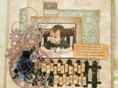 Bittersweet Birthday 12x12 lay out