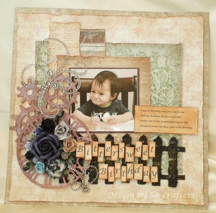 Bittersweet Birthday 12x12 lay out