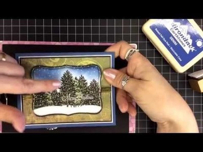Card Tutorial #7 - Silent Snow - Stampscapes