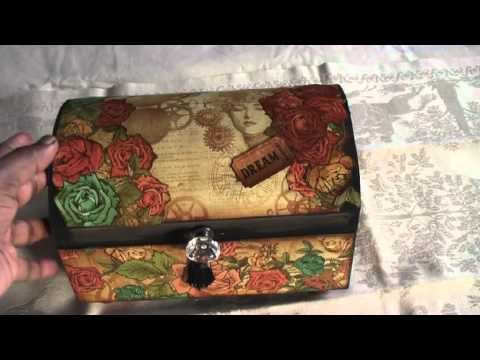Graphic 45 Steampunk Debutante Altered Box and Paperbag Mini Completed